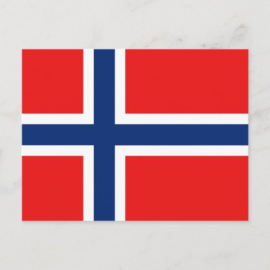 Norwegische Flagge Postkarte (Vorderseite)