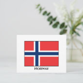 Norwegische Flagge Postkarte (Stehend Vorderseite)