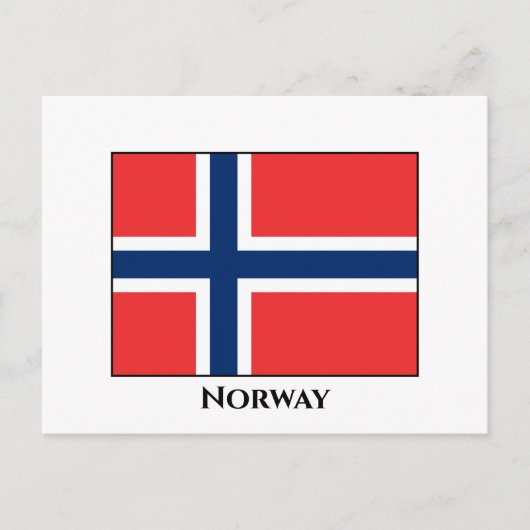 Norwegische Flagge Postkarte (Vorderseite)