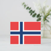 Norwegische Flagge Postkarte (Stehend Vorderseite)