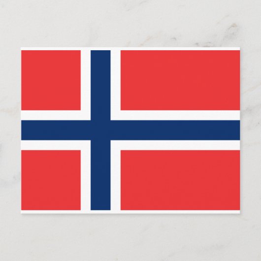 Norwegische Flagge Postkarte (Vorderseite)