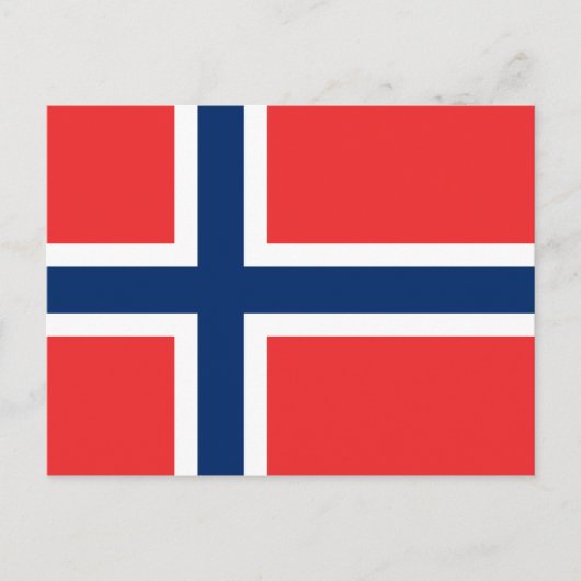 Norwegische Flagge Postkarte (Vorderseite)