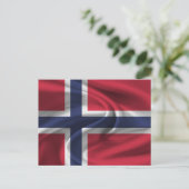 Norwegische Flagge Postkarte (Stehend Vorderseite)