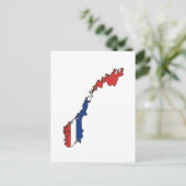 Norwegische Flagge Postkarte (Stehend Vorderseite)