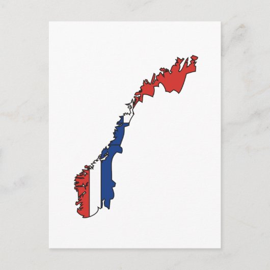 Norwegische Flagge Postkarte (Vorderseite)