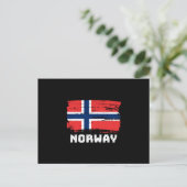 Norwegische Flagge Postkarte (Stehend Vorderseite)