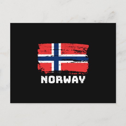 Norwegische Flagge Postkarte (Vorderseite)