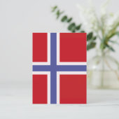 Norwegische Flagge Postkarte (Stehend Vorderseite)