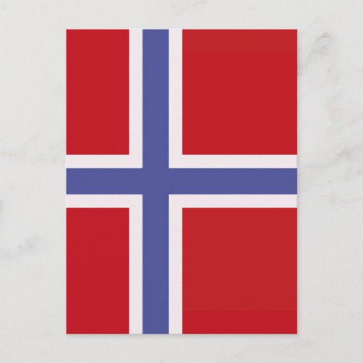 Norwegische Flagge Postkarte (Vorderseite)