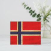 Norwegische Flagge Postkarte (Stehend Vorderseite)