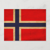 Norwegische Flagge Postkarte (Vorderseite)