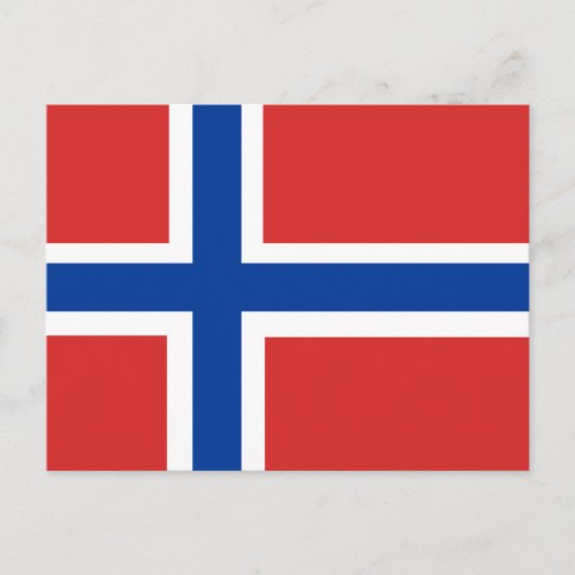 Norwegische Flagge Postkarte (Vorderseite)