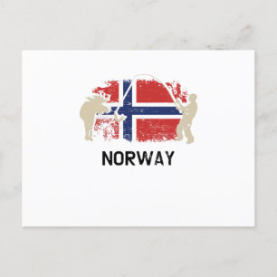 Norwegische Flagge Postkarte