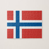 Norwegische Flagge Puzzle (Horizontal)