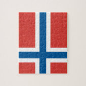 Norwegische Flagge Puzzle (Vertikal)