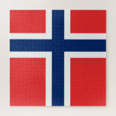 Norwegische Flagge Puzzle (Horizontal)
