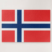 Norwegische Flagge Puzzle (Horizontal)