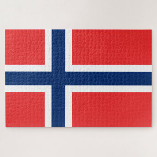 Norwegische Flagge Puzzle