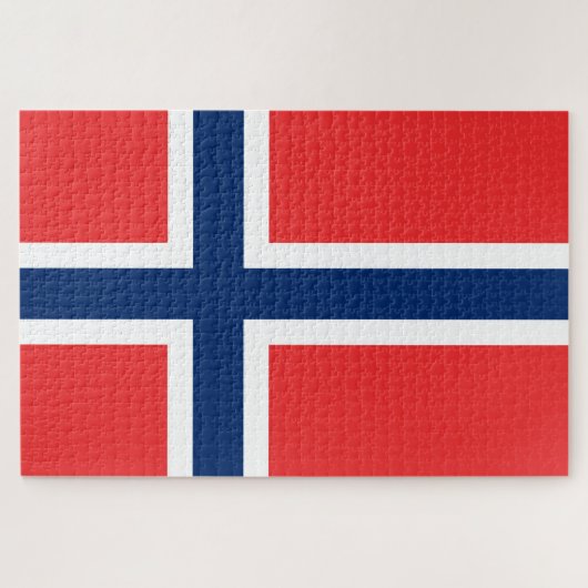 Norwegische Flagge Puzzle (Horizontal)