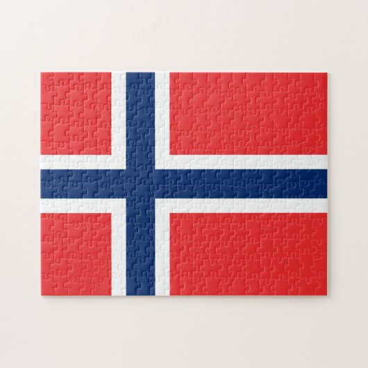 Norwegische Flagge Puzzle (Horizontal)
