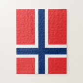 Norwegische Flagge Puzzle (Vertikal)