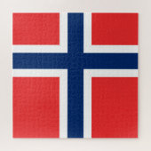Norwegische Flagge Puzzle (Horizontal)