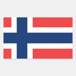 Norwegische Flagge Rechteckiger Aufkleber