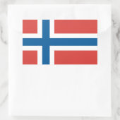 Norwegische Flagge Rechteckiger Aufkleber (Tasche)