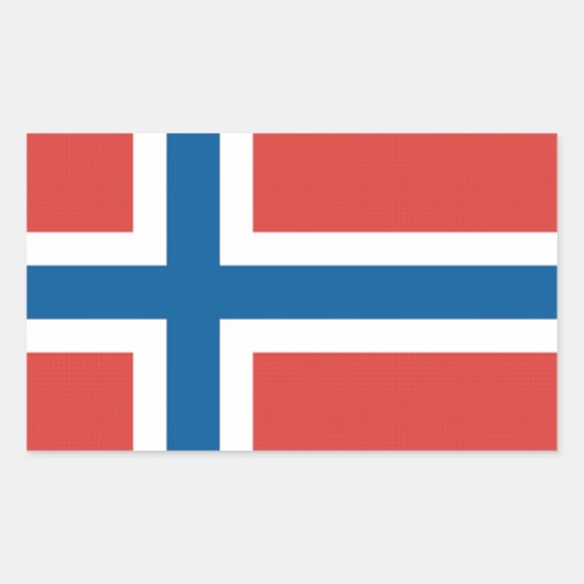 Norwegische Flagge Rechteckiger Aufkleber (Vorderseite)