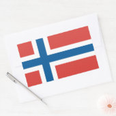 Norwegische Flagge Rechteckiger Aufkleber (Umschlag)