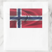 Norwegische Flagge Rechteckiger Aufkleber (Tasche)