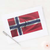 Norwegische Flagge Rechteckiger Aufkleber (Umschlag)