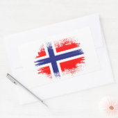 Norwegische Flagge Rechteckiger Aufkleber (Umschlag)