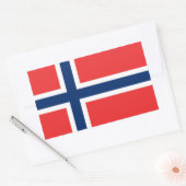 Norwegische Flagge Rechteckiger Aufkleber (Umschlag)