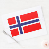 Norwegische Flagge Rechteckiger Aufkleber (Umschlag)