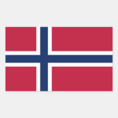 Norwegische Flagge Rechteckiger Aufkleber (Vorderseite)