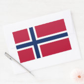 Norwegische Flagge Rechteckiger Aufkleber (Umschlag)