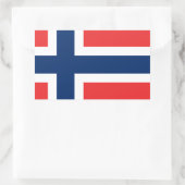 Norwegische Flagge Rechteckiger Aufkleber (Tasche)