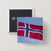 Norwegische Flagge (RF) Button (Vorne & Hinten)