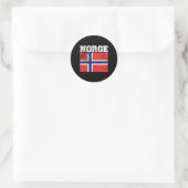 Norwegische Flagge Runder Aufkleber (Tasche)