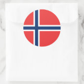Norwegische Flagge Runder Aufkleber (Tasche)