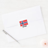 Norwegische Flagge Runder Aufkleber (Umschlag)