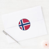 Norwegische Flagge Runder Aufkleber (Umschlag)