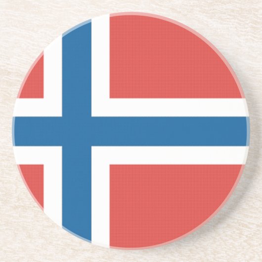 Norwegische Flagge Sandstein Untersetzer (Vorne)