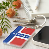 Norwegische Flagge Schlüsselanhänger (Vorderseite rechts)