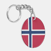 Norwegische Flagge Schlüsselanhänger (Vorderseite links)