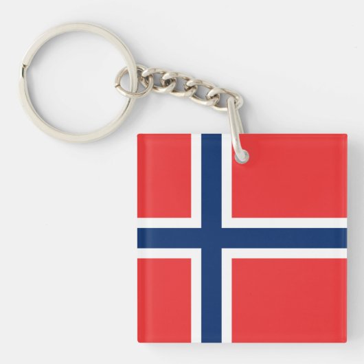 Norwegische Flagge Schlüsselanhänger (Vorderseite)
