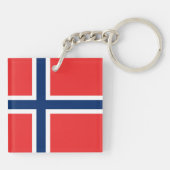 Norwegische Flagge Schlüsselanhänger (Rückseite)