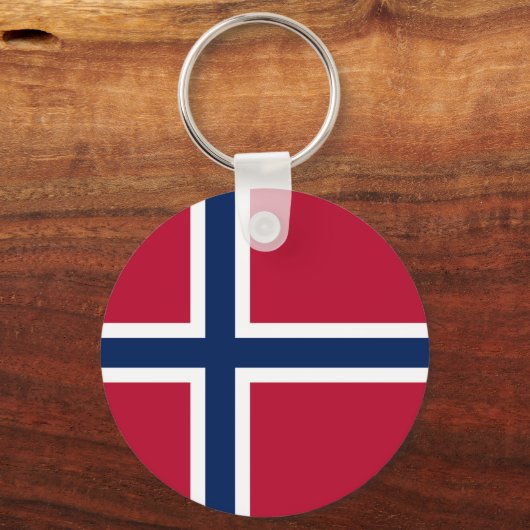 Norwegische Flagge Schlüsselanhänger (Vorderseite)