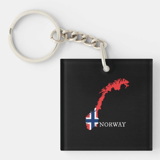 Norwegische Flagge Schlüsselanhänger (Vorderseite)